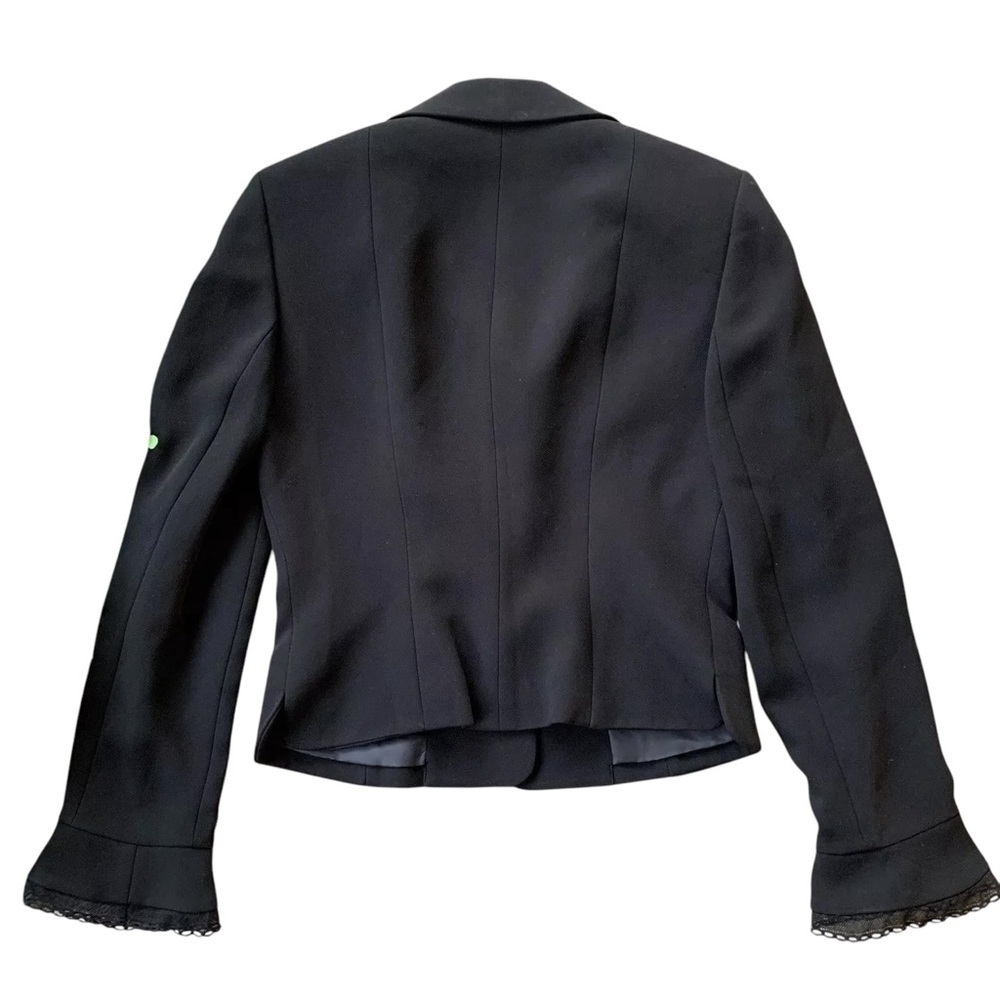 Albert Nipon Ruffle Lace Cuff Buttoned Formal Bla… - image 2